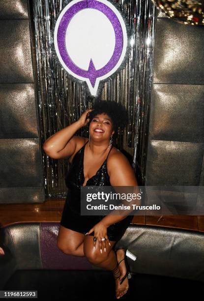 Singer/ songwriter/ rapper Lizzo poses for a photo before her performance at Marquee Nightclub Las Vegas on December 30, 2019 in Las Vegas, Nevada.