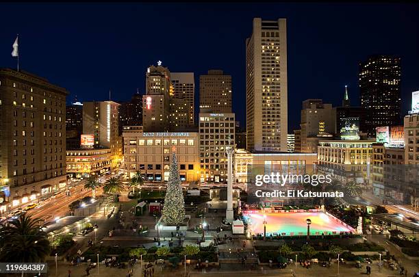 san francisco union square - union square san francisco stock pictures, royalty-free photos & images