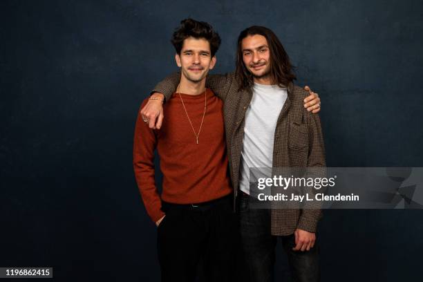 Actor Ben Whishaw and director Aneil Karia from 'Surge' are photographed in the L.A. Times Studio at the Sundance Film Festival on January 25, 2020...