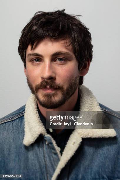 Actor Logan Lerman from 'Shirley' is photographed in the L.A. Times Studio at the Sundance Film Festival on January 25, 2020 in Park City, Utah....