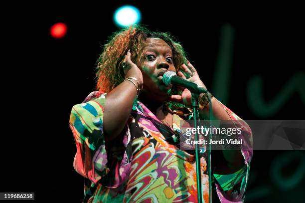 Sharrie Williams performs on stage during Blues Cazorla Festival Day 3 at Plaza de Toros on July 23, 2011 in Cazorla, Spain.