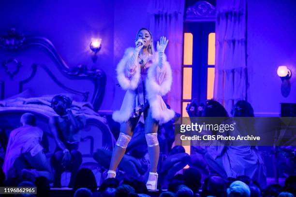 Ariana Grande Performs at THE 62ND ANNUAL GRAMMY® AWARDS, broadcast live from the STAPLES Center in Los Angeles, Sunday, January 26, 2020 on the CBS...