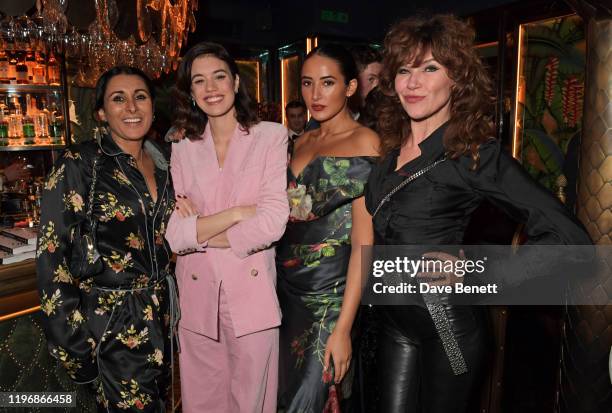 Serena Rees, Gala Gordon, Cora Corre and Jess Morris attend the 'Country & Town House: Great British Brands' party at Annabel's on January 27, 2020...