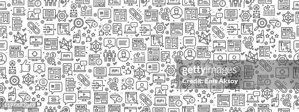 seamless pattern with social media marketing icons - like icon background stock illustrations