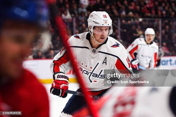 Washington Capitals center Nicklas Backstrom tracks the play during the Washington Capitals versus the Montreal Canadiens game on January 27 at Bell...