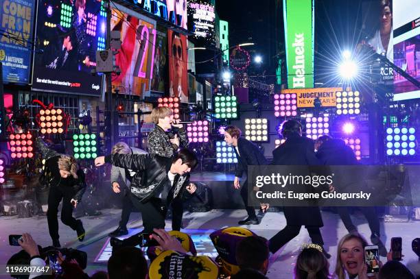 Performs during Dick Clark's New Year's Rockin' Eve With Ryan Seacrest 2020 on December 31, 2019 in New York City.
