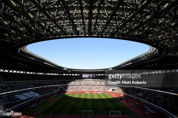 General view prior to the start of the 99th Emperor's Cup final between Vissel Kobe and Kashima Antlers at the National Stadium on January 01, 2020...