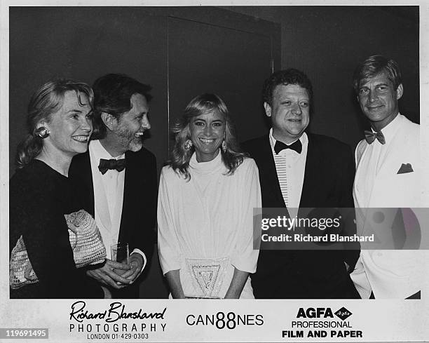 From left to right, Patricia Puttnam and her husband, producer David Puttnam, actress Susan George, producer Jeremy Thomas and actor Simon...