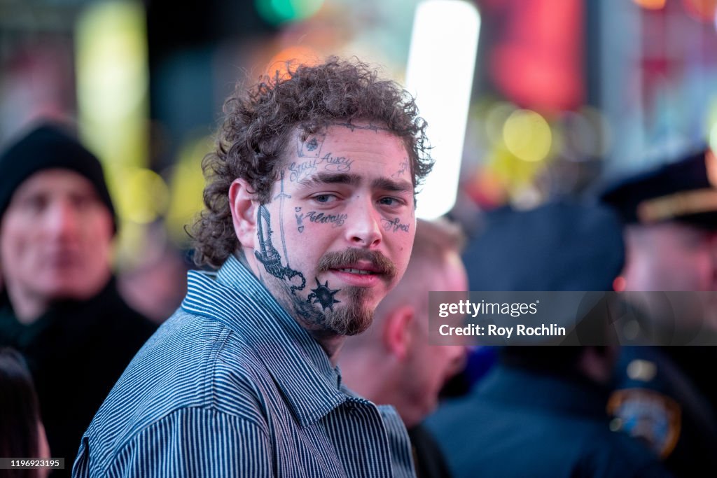 Post Malone attends during the 2020 New Year Celebration on December ...