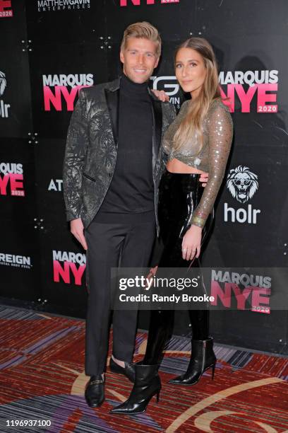 Bravo's Summer House talent Kyle Cook and Amanda House attends Marquis NYE 2020 at The New York Marriott Marquis on December 31, 2019 in New York...