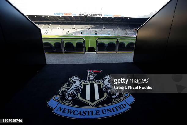 General view inside the stadium ahead of the Premier League match between Newcastle United and Leicester City at St. James Park on January 01, 2020...