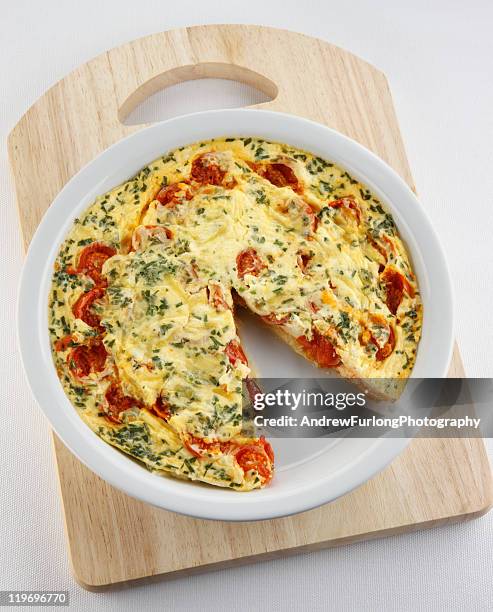 omelet - spinach frittata stock pictures, royalty-free photos & images