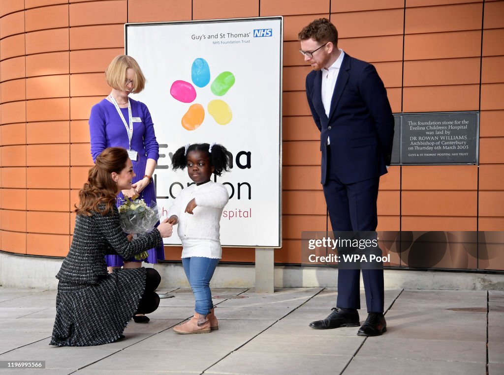 The Duchess Of Cambridge Visits The National Portrait Gallery Workshop At Evelina London Children's Hospital