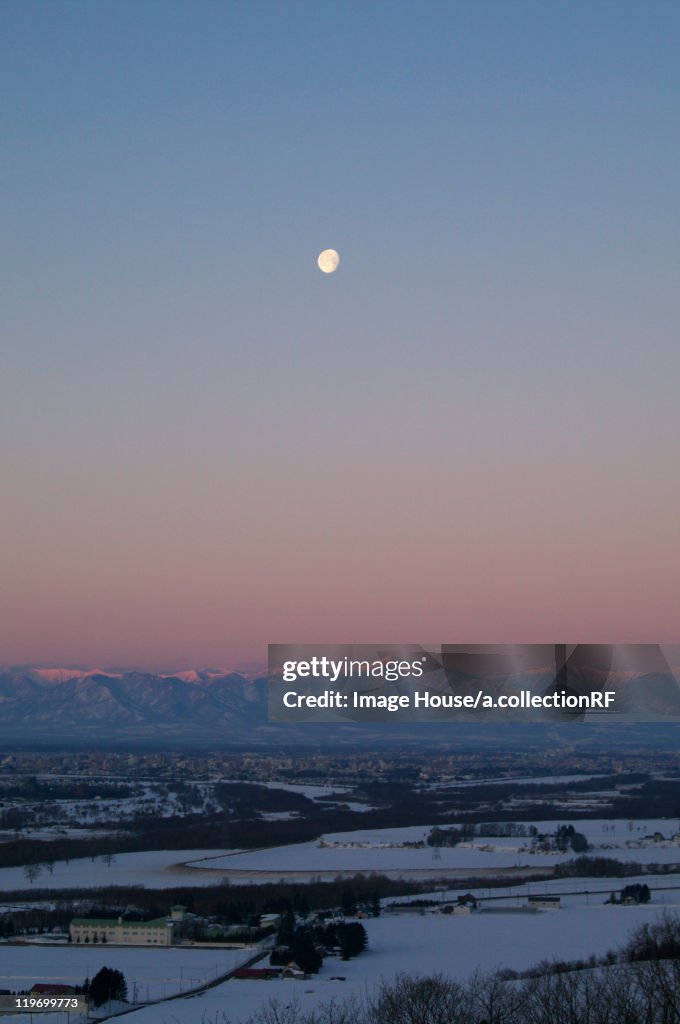 Hidaka Mountain Range and Tokachi Field, Hokkaido Prefecture, Japan