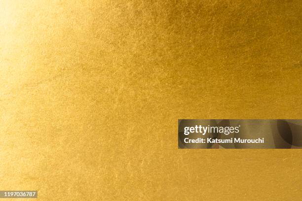 gold leaf texture background - gold foil stock pictures, royalty-free photos & images