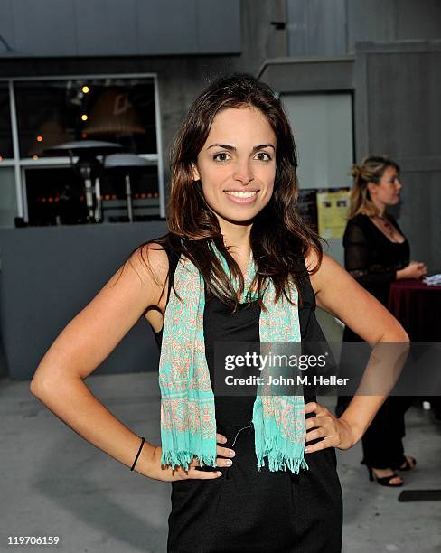 Actress Denise Dorado attends the opening night of "It Must Be Him" at the Edgemar Center For The Arts on July 23, 2011 in Santa Monica, California.