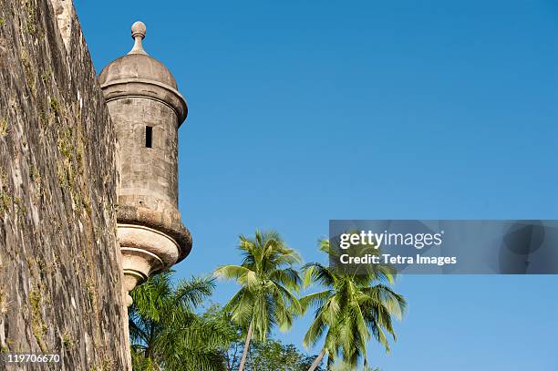 puerto rico, old san juan, section of el morro fortress - altstadt von san juan stock-fotos und bilder