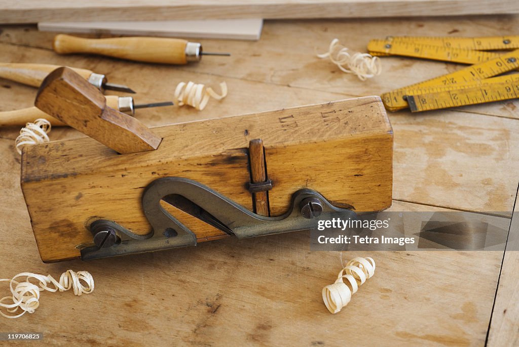 Carpentry tool on floor