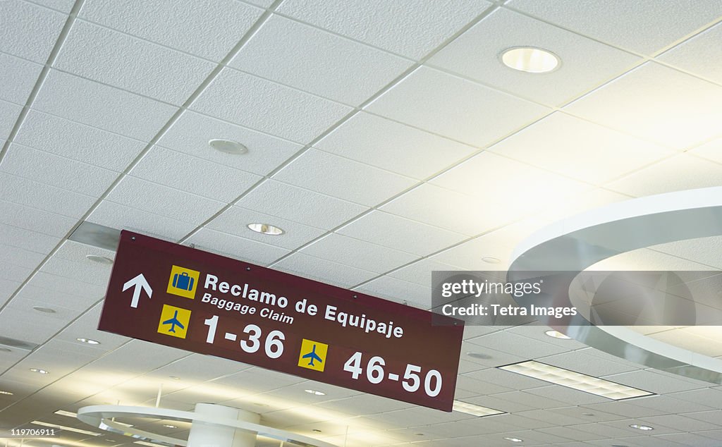 Information sign on airport