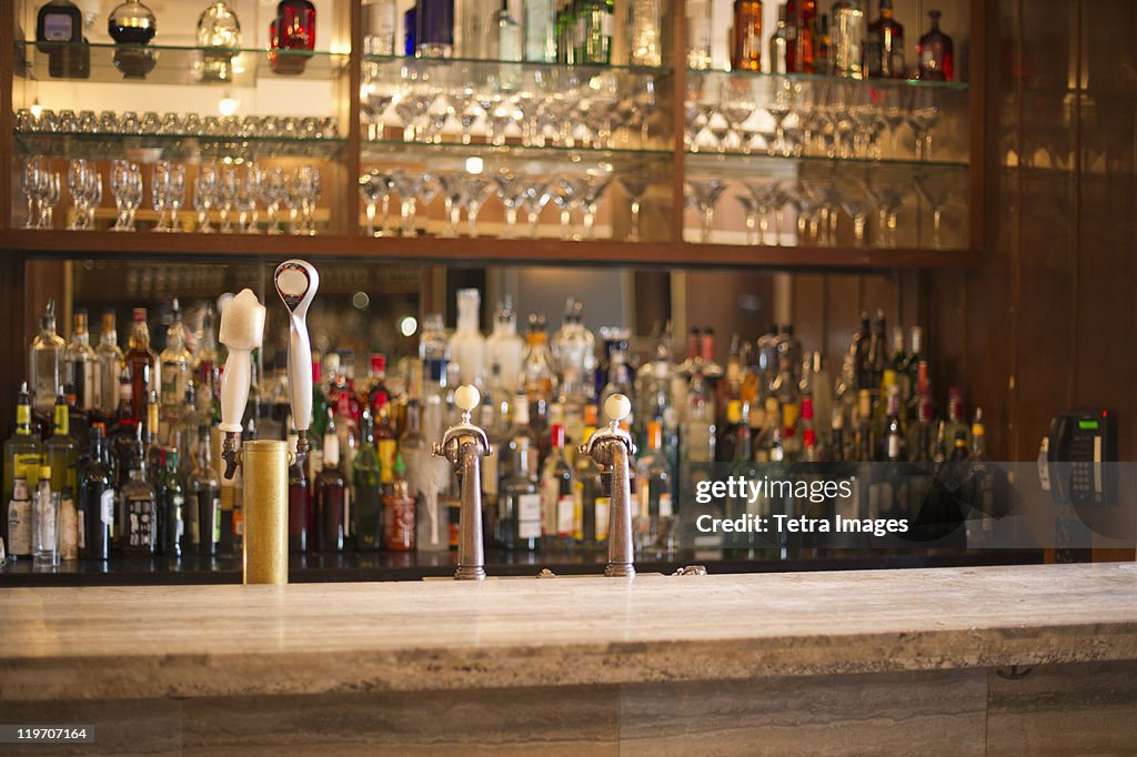 USA, New York State, New York City, Empty bar