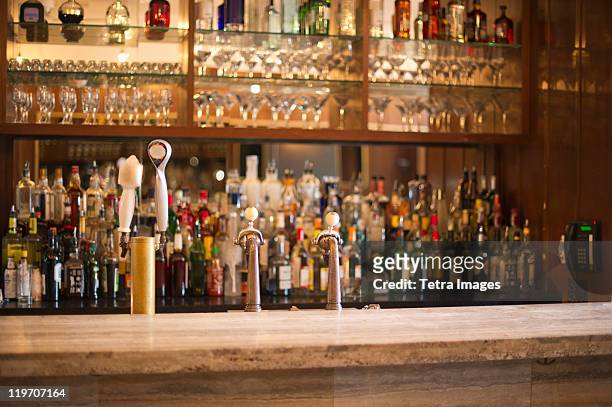 usa, new york state, new york city, empty bar - beer pump stock pictures, royalty-free photos & images