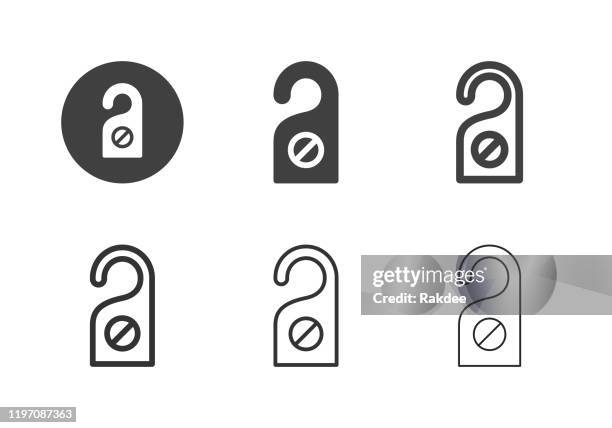 do not disturb icons - multi series - suite stock illustrations