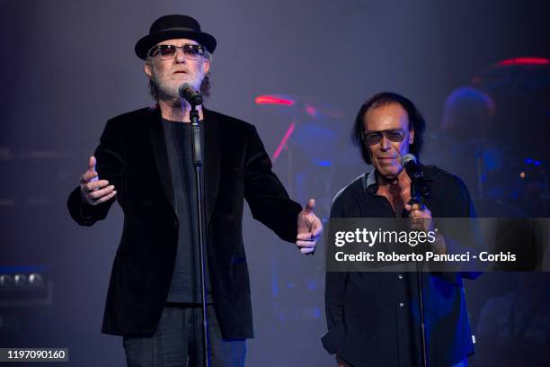 Antonello Venditti and Francesco De Gregori Performs on December 20, 2019 in Rome, Italy.