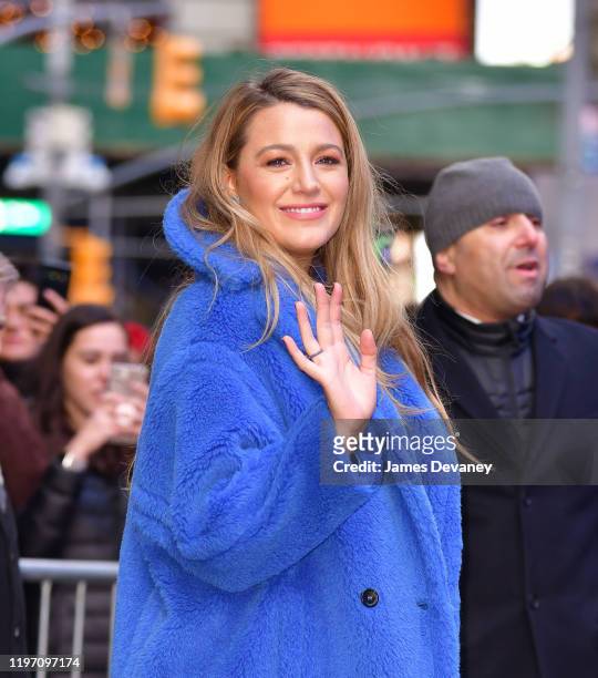 Blake Lively leaves ABC's "Good Morning America" on January 28, 2020 in New York City.
