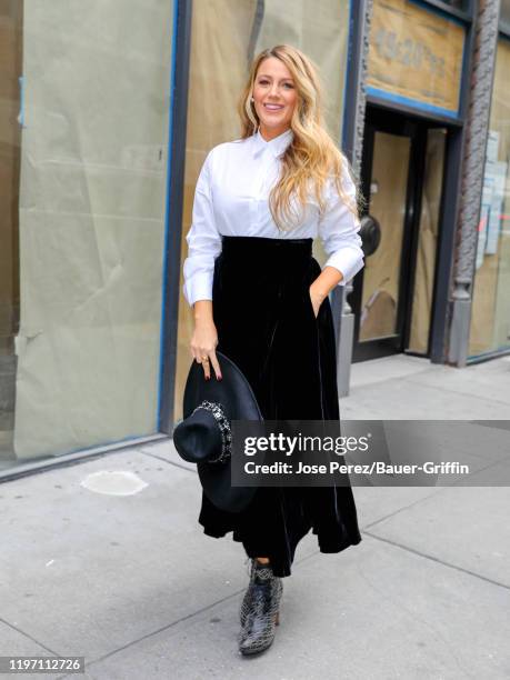 Blake Lively is seen on January 28, 2020 in New York City.