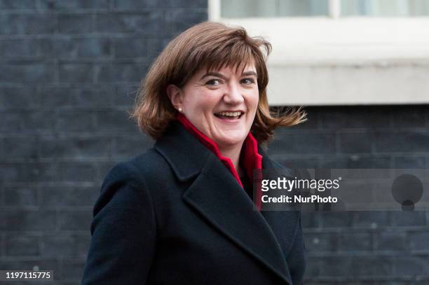 Secretary of State for Digital, Culture, Media and Sport Baroness Nicky Morgan leaves Downing Street after attending the National Security Council...