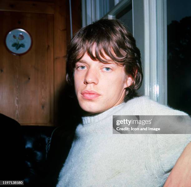 English singer, songwriter and lead singer of the Rolling Stones, Mick Jagger, at Television House Studios during rehearsals for the ITV show "Ready...