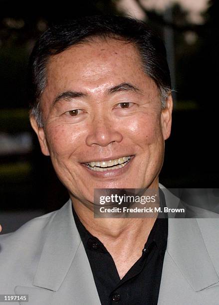 Actor George Takei attends the screening of Star Trek II: The Wrath Of Khan at the Paramount Studios Theater on July 31, 2002 in Los Angeles,...