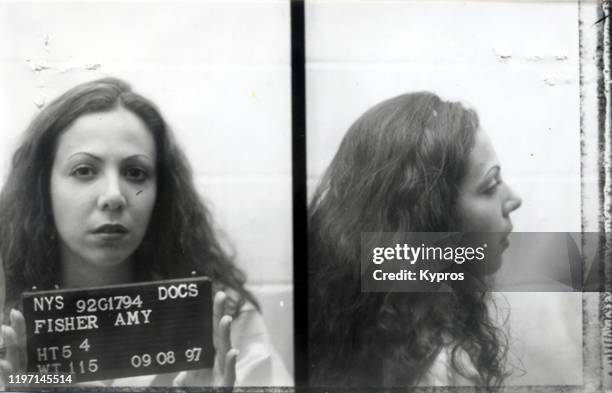 Mug shot of Amy Fisher, during her incarceration by the New York State Department of Correctional Services for the shooting of Mary Jo Buttafuoco,...