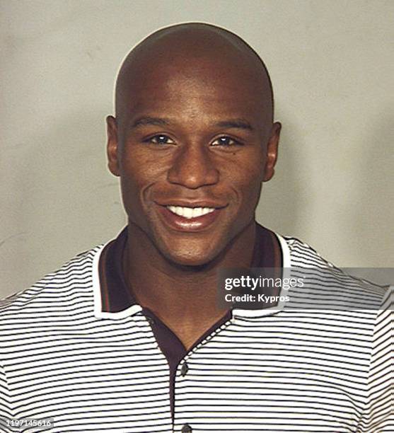 Mug shot of American boxer Floyd Mayweather Jr, following his arrest in Las Vegas for grand larceny, September 2010. He had been accused by his...