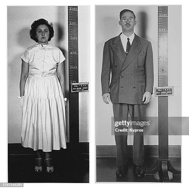Julius and Ethel Rosenberg, following their arrest by the FBI in New York City for espionage, 1950. They were convicted and executed in 1953.