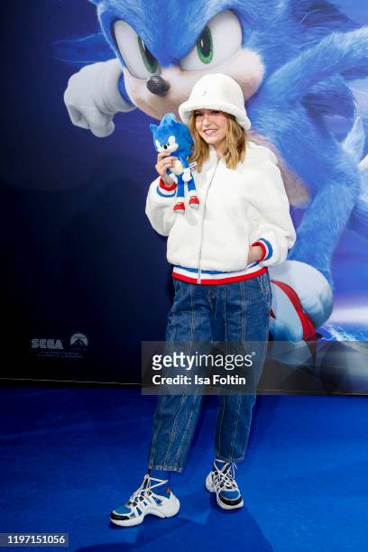 Youtube star Kelly aka missesvlog attends the premiere of "Sonic the Hedgehog" at Zoo Palast on January 28, 2020 in Berlin, Germany.