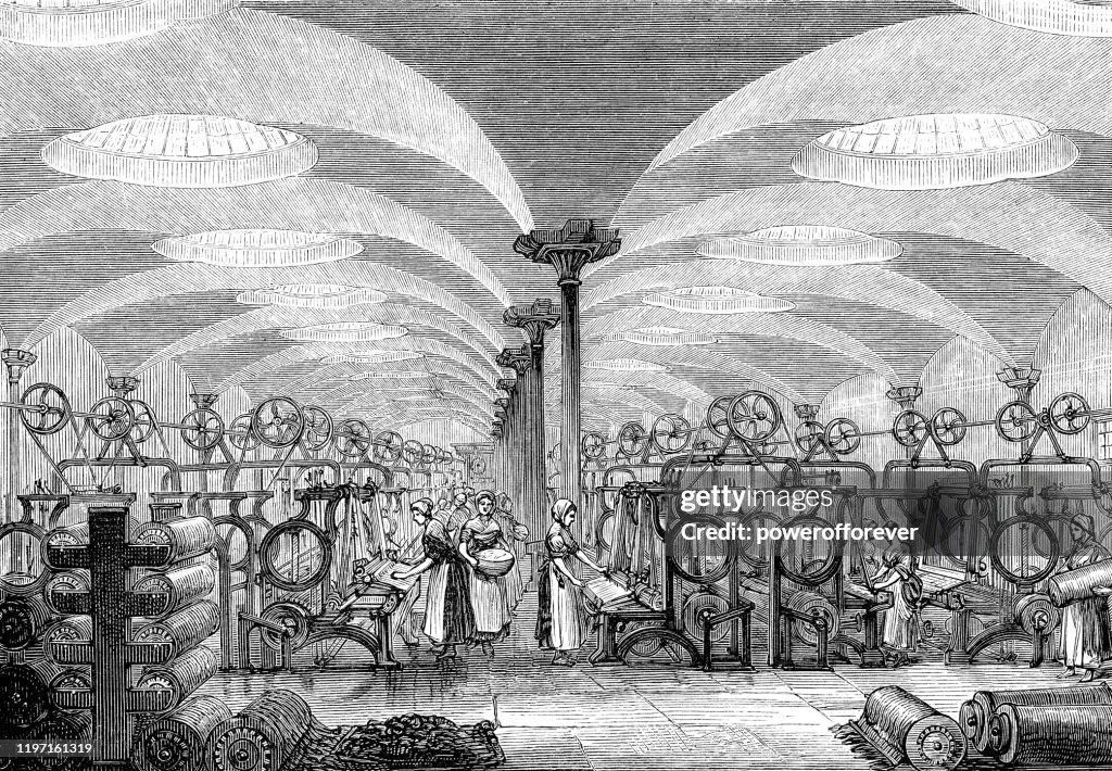 Marshall's Flax Mill in Leeds, England - 19th Century