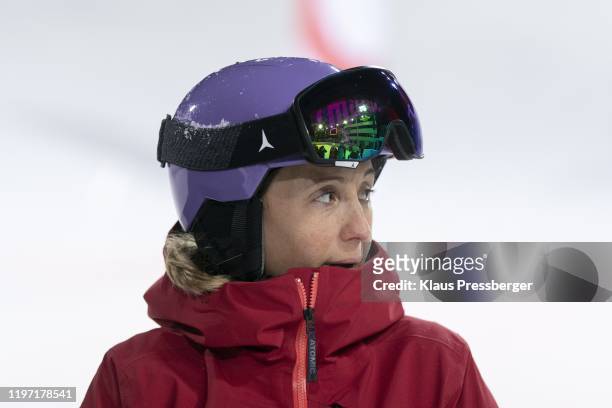 Michaela Kirchgasser of Austria competes in the OE3 Ski Challenge during the Audi FIS Alpine Ski World Cup - Men's Slalom on January 28, 2020 in...