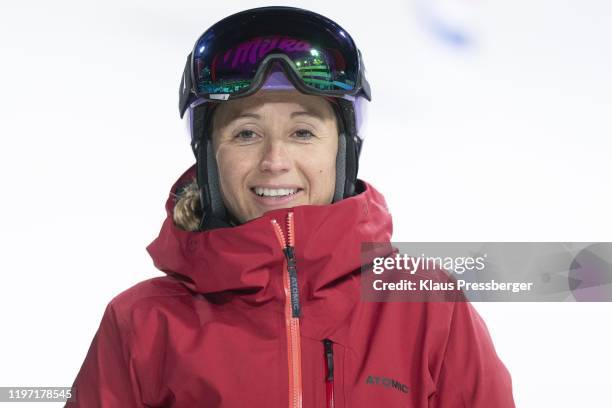 Michaela Kirchgasser of Austria competes in the OE3 Ski Challenge during the Audi FIS Alpine Ski World Cup - Men's Slalom on January 28, 2020 in...