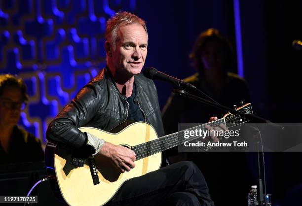Sting performs live on stage at iHeartRadio LIVE with Sting at iHeartRadio Theater on January 28, 2020 in Burbank, California.