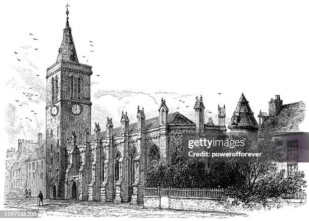 聖救世主教堂在聖安德魯斯， 蘇格蘭 - 19世紀 - st andrews scotland 幅插畫檔、美工圖案、卡通及圖標