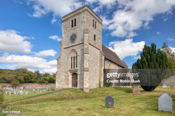 st botolph's church, bradenham, chiltern hills, buckinghamshire, england - bradenham stock pictures, royalty-free photos & images