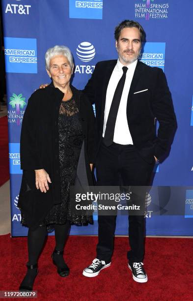 Arlyn Phoenix and Joaquin Phoenix attend the 31st Annual Palm Springs International Film Festival Film Awards Gala at Palm Springs Convention Center...