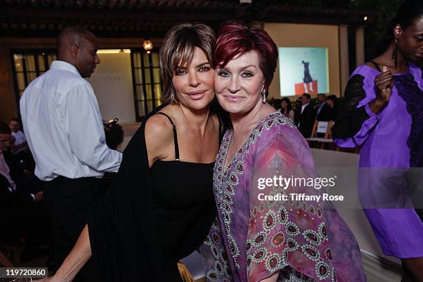 Actress Lisa Rinna and TV personality Sharon Osbourne attend the 13th Annual Design Care Benefiting The HollyRod Foundation - Inside on July 23, 2011...