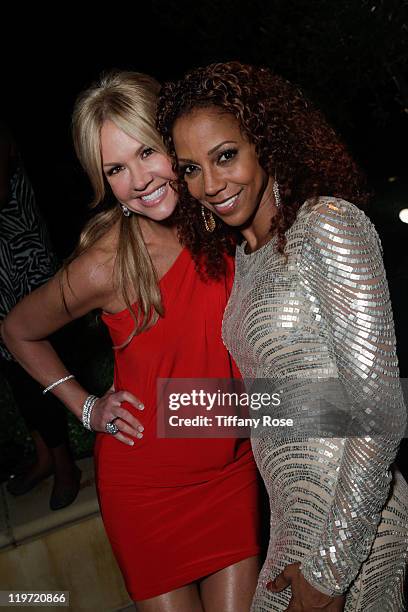 Personality Nancy O'Dell and Holly Robinson Peete attend the 13th Annual Design Care Benefiting The HollyRod Foundation - Inside on July 23, 2011 in...