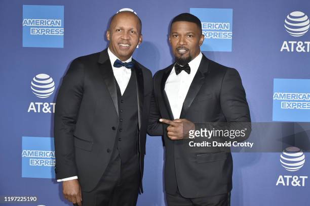 Bryan Stevenson and Jamie Foxx attend the 31st Annual Palm Springs International Film Festival Gala at Palm Springs Convention Center on January 02,...