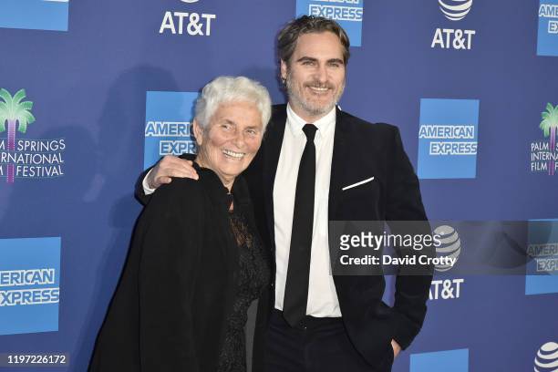 Arlyn Phoenix and Joaquin Phoenix attend the 31st Annual Palm Springs International Film Festival Gala at Palm Springs Convention Center on January...