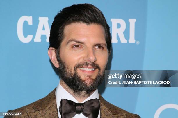 Actor Adam Scott attends the 22nd Costume Designers Guild Awards in Beverly Hills on January 28, 2020.