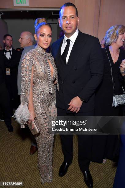 Jennifer Lopez and Alex Rodriguez attend the After Party for the 31st Annual Palm Springs International Film Festival Film Awards Gala at Palm...