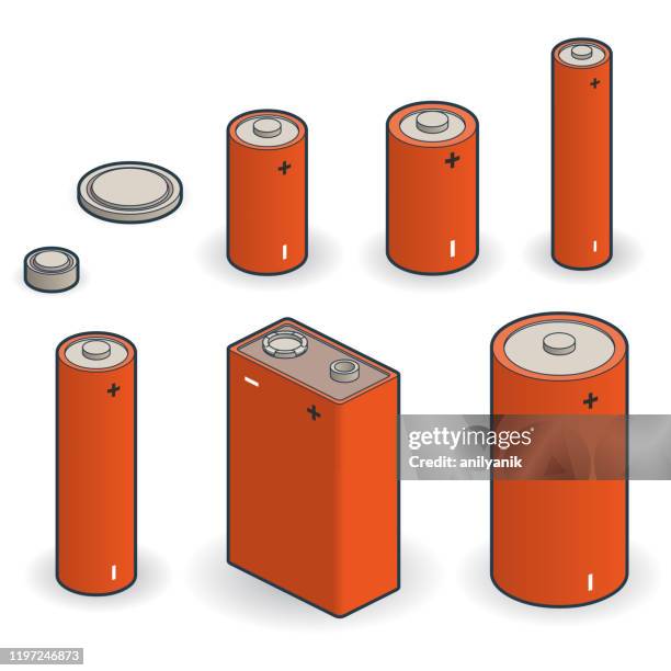 illustrazioni stock, clip art, cartoni animati e icone di tendenza di batterie - anodes